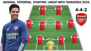 ARSENAL (4-4-2)  Potential Starting lineup with transfers | Confirmed transfers summer 2024