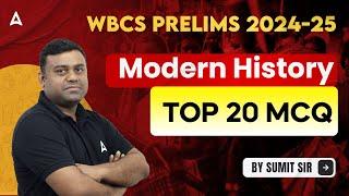 WBCS Prelims 2024-25 | WBCS Modern History MCQs | History by Sumit Sir