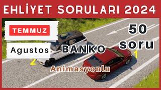 Ehliyet Sınav Soruları 2024 | Temmuz, Ağustos Çıkmış Ehliyet Sorularını Çöz