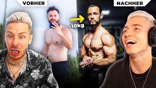 Die KRASSESTEN YOUTUBER Fitness Transformationen - Mexify & Rewi bewerten!