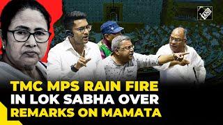 Angry TMC MPs rain fire in Lok Sabha over remarks on CM Mamata, LS Speaker Om Birla intervenes
