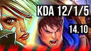 RIVEN vs GAREN (TOP) | 12/1/5, Legendary, 900+ games | EUW Master | 14.10