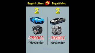 Bugatti Chiron vs Bugatti divofull comparison#ytshorts #viral#carcomparison#bikelover