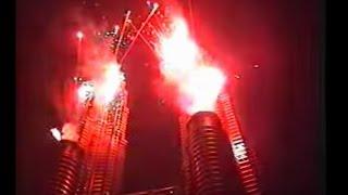 KLCC Petronas Twin Towers Grand Opening 1999 (Fireworks and laser show)