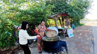 Road Trip to Reachny LongVek Resort in Kandal Province, Cambodia, Street Food at Countryside Market