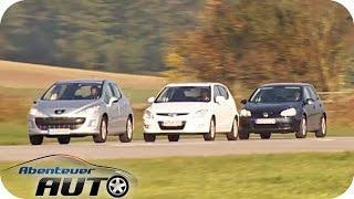 Vergleichstest Mittelklassewagen: Peugeot 308 vs Hyundai i30 vs VW Golf - Abenteuer Auto