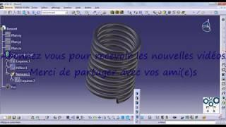 Création d'un ressort avec CATIA V5, How to model a Spring with CATIA V5