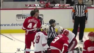 Rostislav Klesla vs Todd Bertuzzi Apr 13, 2011