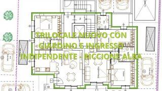 TRILOCALE NUOVO CON GIARDINO E INGRESSO INDIPENDENTE A RICCIONE | AGENZIA IMMOBILIARE ADRIACASA