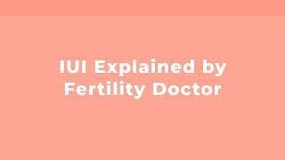 what is IUI? Explained by Fertility Doctor