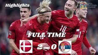 DENMARK VS SERBIA (Full time )uefa nations league  erkison /poulsen goal