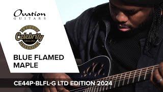 Ovation Ltd Edition 2024 ⎥Blue Flamed Maple ⎥Multi Soundhole Demo by Diazno