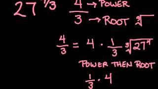 Evaluate an expression with Rational Exponents without a Calculator