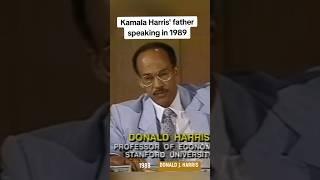 RARE! Kamala Harris' father speaking in 1989. #kamalaharris #donaldharris #news #kamalaharrisfather