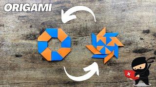 ORIGAMI TRANSFORMING NINJA STAR SHURIKEN PAPER WEAPON TUTORIAL ORIGAMI WORLD PAPER NINJA WEAPON ART