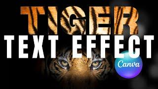 Typography Design For Beginners Tiger Skin Text Effect Canva Tutorial