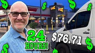 Living at Sonic Drive-In for 24 Hours • Stealth Camping in My Camper Van