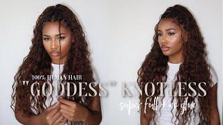 012| HOW TO: SUPER SUPER FULL GODDESS KNOTLESS BRAIDS| 100% HUMAN HAIR BRAIDS FT. @Ywigs