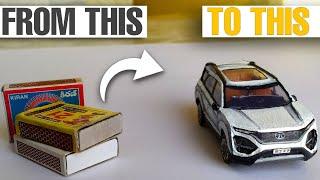 How to make Tata Safari out of Matchbox | Matchbox Car made at home | mini car