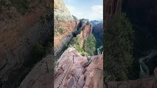 Hiking the most dangerous hike in America #hiking #nationalpark #utah #nature #zionnationalpark