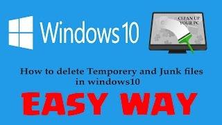 how to delete temporary files in windows10 (2016)