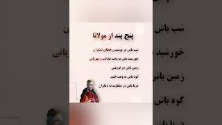 دکلمه ناب:پنچ پند از مولانا.........