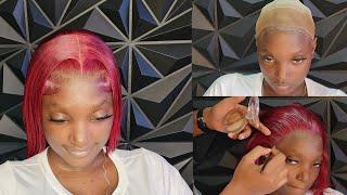 Installing Colored Lace Front Wig | Best Wig Install For Beginners