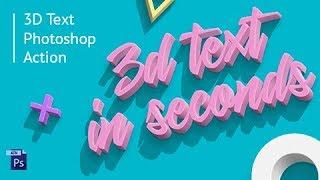 How to create 3d text - Photoshop Action