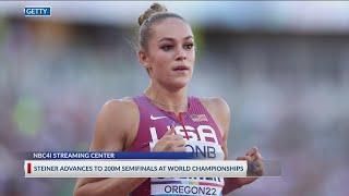 Dublin-native Abby Steiner advances to 200m semifinals at world championships