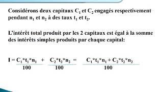 Chapite I  Intérêts simples