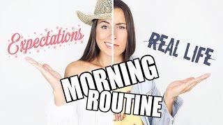 MORNING ROUTINE - Expectations VS Real Life | @paulagonu