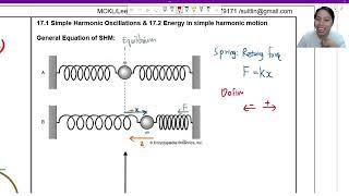 17.1a Simple Harmonic Motion (a=-ω²x) Basics | A2 Oscillation | Cambridge A Level 9702 Physics