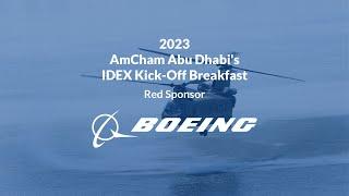 Boeing Red Sponsor of 2023 AmCham Abu Dhabi IDEX Kick-Off Breakfast