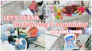 LET'S CLEAN TOGETHER // CLEANING & ORGANIZING THE KIDS ROOM