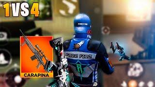 FUI PRO RUSHADÃO SOLO VS SQUAD SÓ DE CARAPINA!! FREE FIRE MOBILE