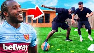 EPIC STRENGTH BATTLE VS MICHAIL ANTONIO  *GARDEN FOOTBALL CHALLENGES* | Jeremy Lynch