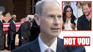 ‘YOU’RE NOT COMING!’ Harry & Meghan Furious as Prince Edward REPRESENTS King at Carter’s Funeral