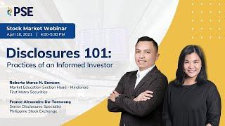 Disclosures 101: Practices of an Informed Investor