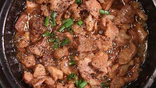 Family Meals Series: Pepper Braised Pork Blade & Stir Fry Luffa and Beef