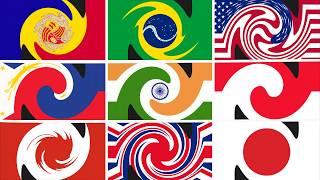  The World Dances Together! Flags in Perfect Rhythm!