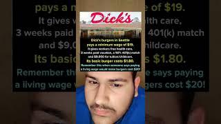Remember this when someone says paying a living wage would make burgers cost $20!