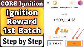 How to Claim CORE Ignition incentive Reward (stCore)