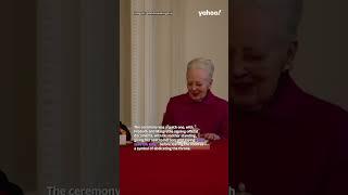 King Frederik and Queen Margrethe coronation moment leaves fans in tears | #shorts #yahooaustralia