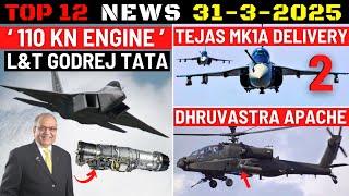 Indian Defence Updates : L&T 110 KN Engine,2 Tejas MK1A Delivery,484 LUH Order,Dhruvastra on Apache