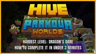 How I Completed The HARDEST Parkour Level Of The Hive In UNDER 3 MINUTES!