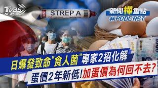 日本爆發致命「食人菌」專家喊免驚　蛋價寫下2年新低!店家「加蛋價」為何回不去?｜新聞"樺"重點PODCAST@TVBSNEWS01