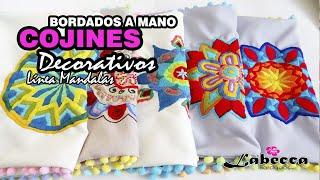 COJINES DECORATIVOS de MANDALAS BORDADOS A MANO   Decora tus espacios con COJINES | STOP MOTION