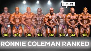 Worst to Best - Ronnie Coleman's Olympia Winning Physiques Ranked