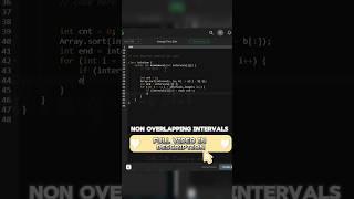 Non-Overlapping Intervals | Problem of the Day GeeksforGeeks | #java #ytshorts #webdevelopment