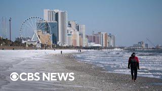 Polar vortex slams U.S. as snow lingers in the South